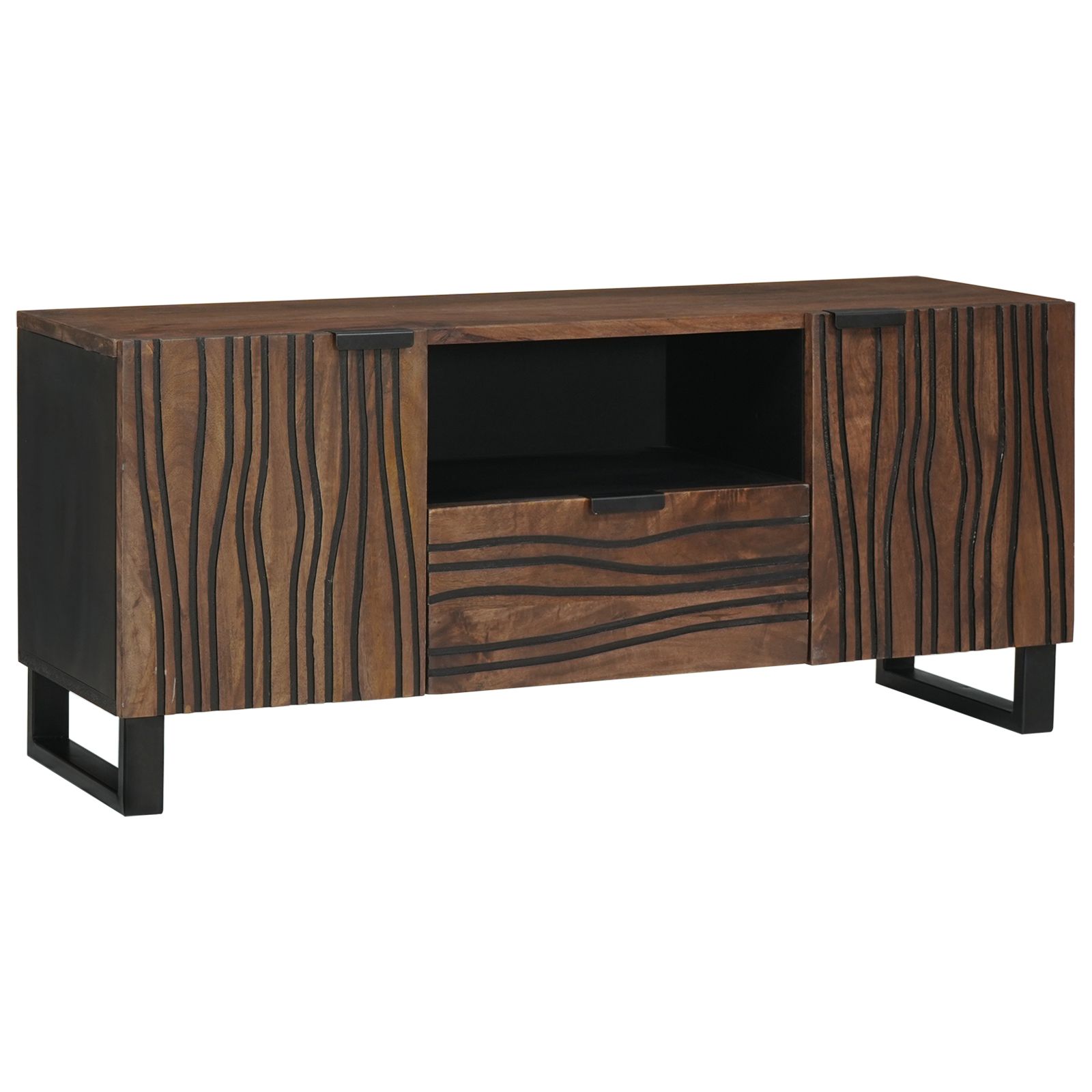 TV-Schrank 105x33.5x46 cm aus massivem Mango-Holz TV-Schrank 105x33.5x46 cm aus massivem Mango-Holz