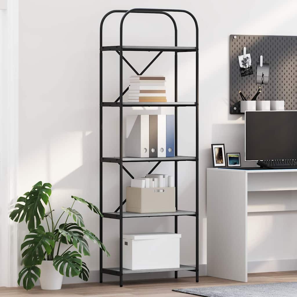 Regal Grau Sonoma 60 x 30 x 183 cm Holzwerkstoff