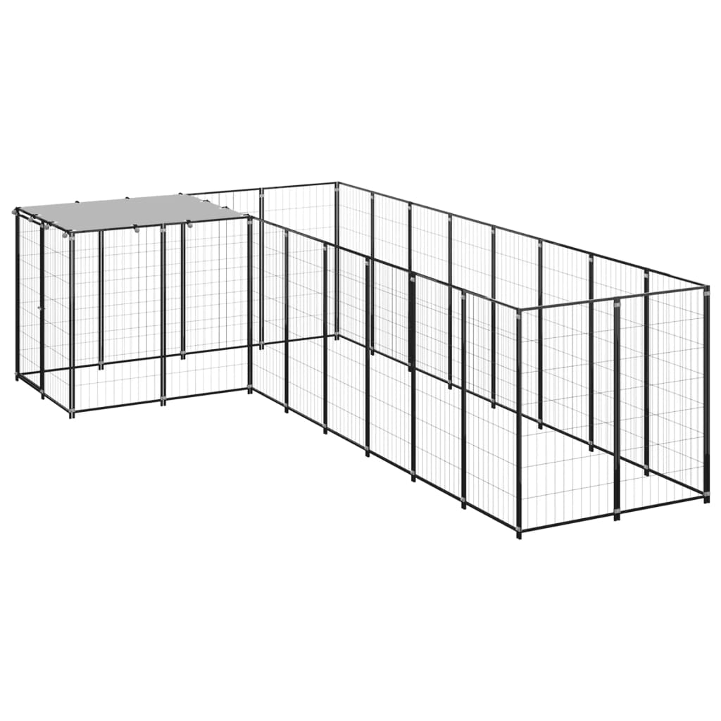 Hundezwinger Schwarz 6,05 m² Stahl Hundezwinger Schwarz 6,05 m² Stahl