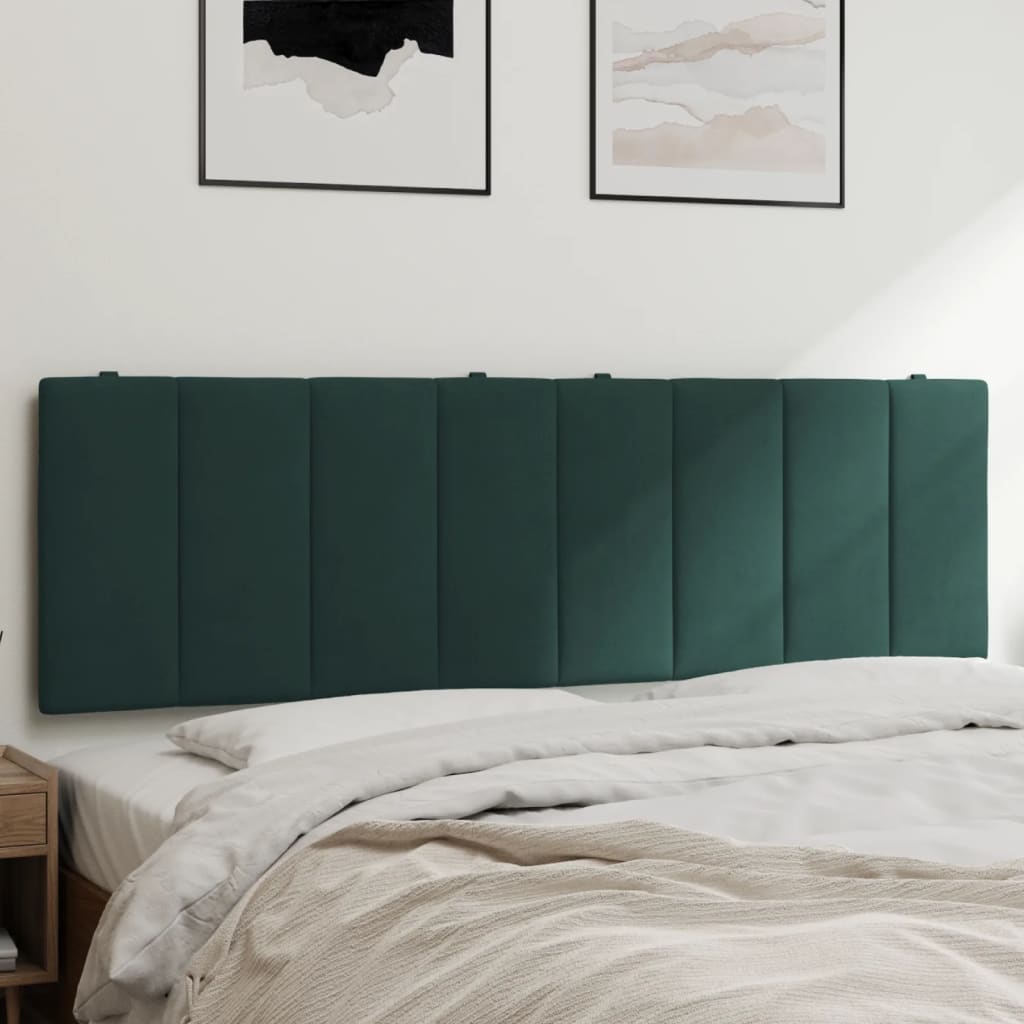 Kopfteil-Kissen Dunkelgrün 160 cm Samt Kopfteil-Kissen Dunkelgrün 160 cm Samt