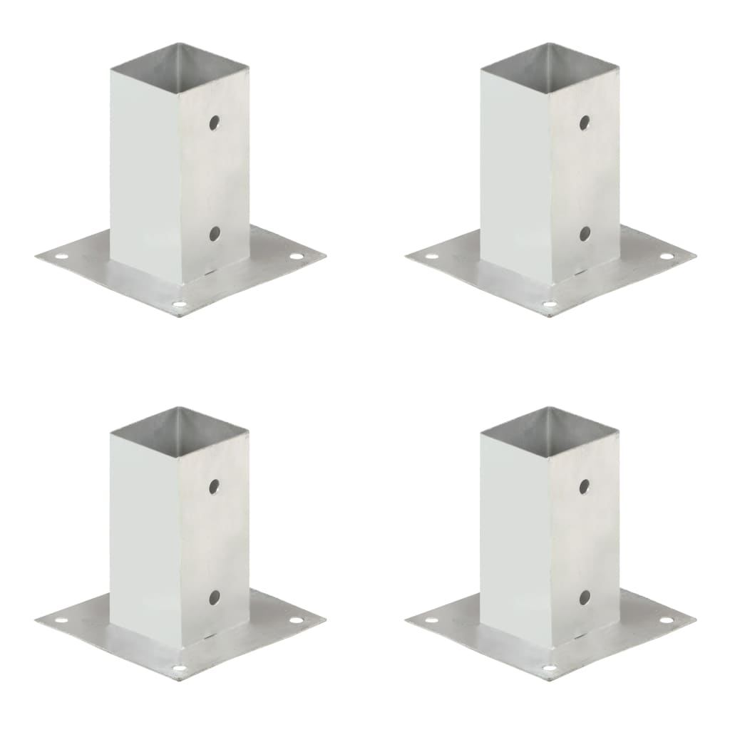 Pfostenanker 4 Stk. Verzinktes Metall 71 mm Pfostenanker 4 Stk. Verzinktes Metall 71 mm