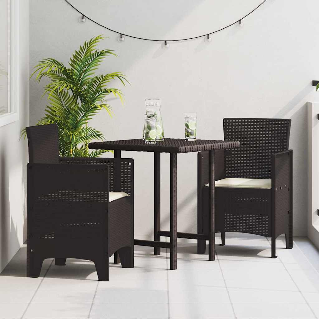 Gartenstuhl 2 pcs Braun 53 x 49 x 85 cm PP Gartenstuhl 2 pcs Braun 53 x 49 x 85 cm PP