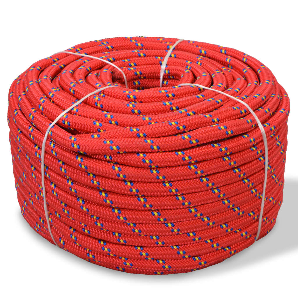 Bootsseil Polypropylen 18 mm 50 m Rot