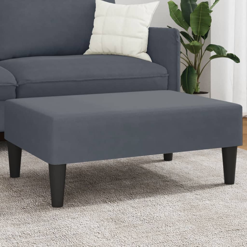 Fußhocker Dunkelgrau 77x55x31 cm Samt Fußhocker Dunkelgrau 77x55x31 cm Samt
