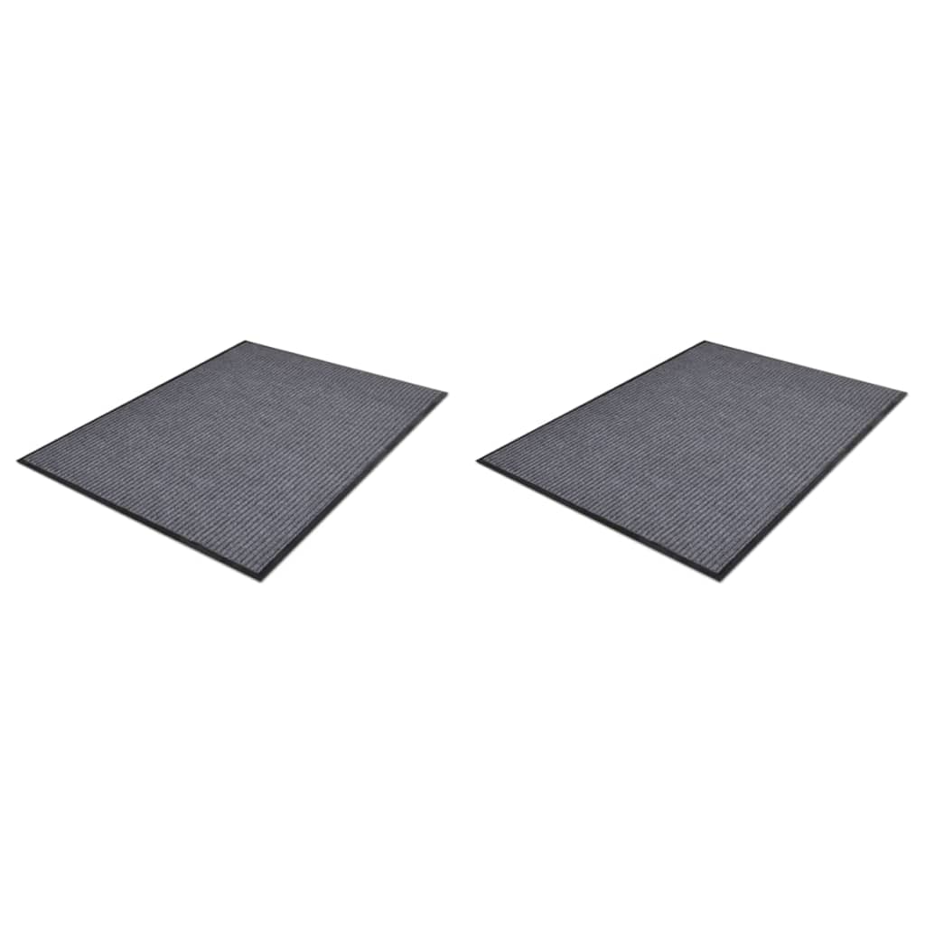 Türmatten 2 Stk. PVC Grau 90 x 60 cm Türmatten 2 Stk. PVC Grau 90 x 60 cm