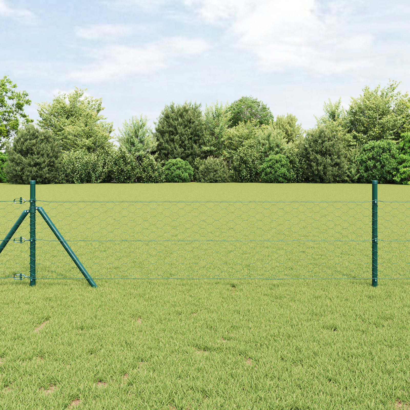Hexagonzaun Grün 1,2x50 m Stahl