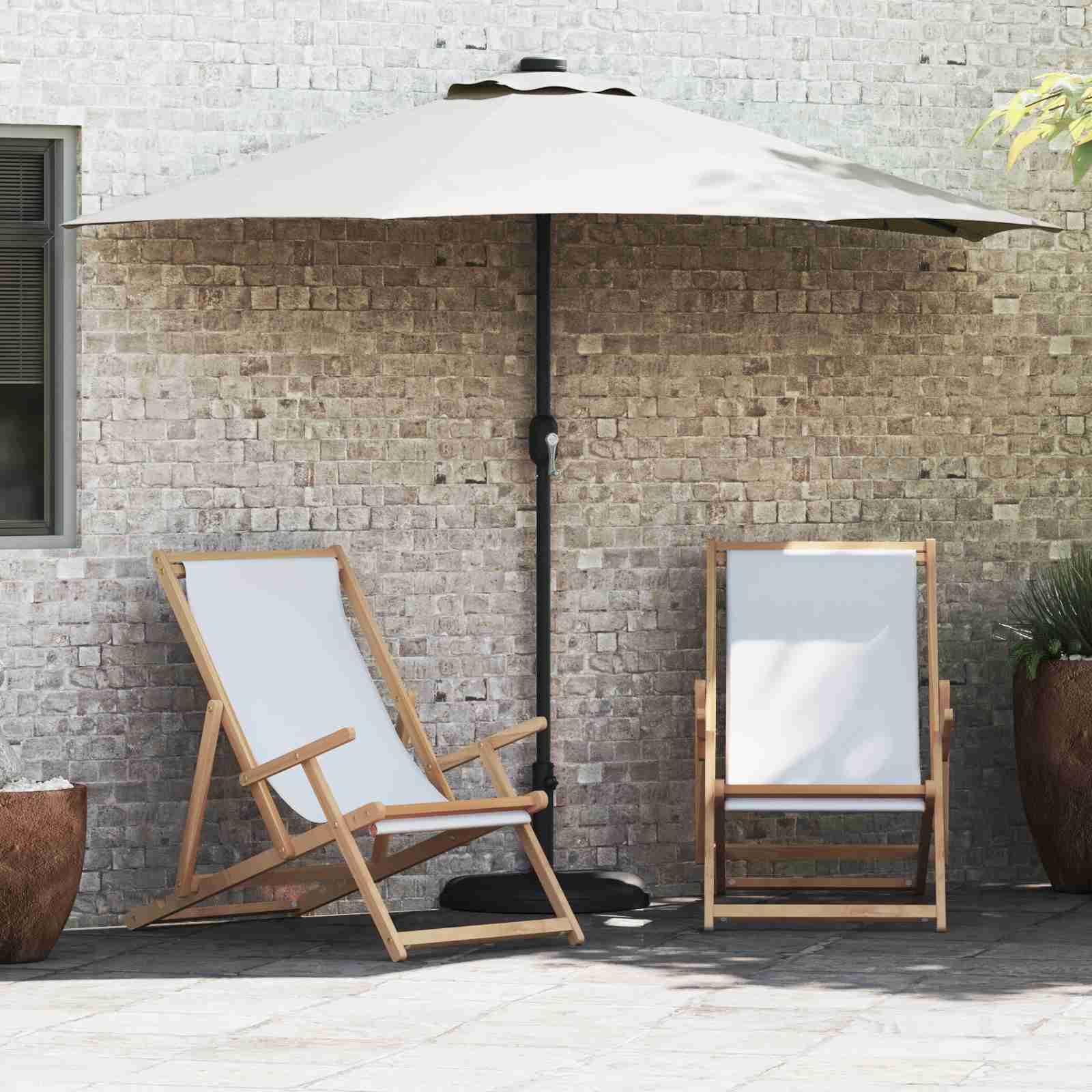 Gartenparasol Halb mit Aluminium-Stange Sand 294 cm Gartenparasol Halb mit Aluminium-Stange Sand 294 cm