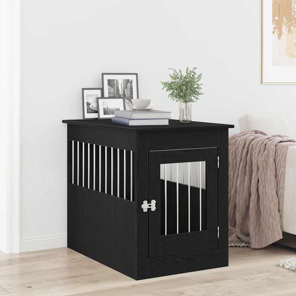 Hundebox-Möbel Schwarze Eiche 80 x 55 x 68 cm Holzwerkstoff Hundebox-Möbel Schwarze Eiche 80 x 55 x 68 cm Holzwerkstoff