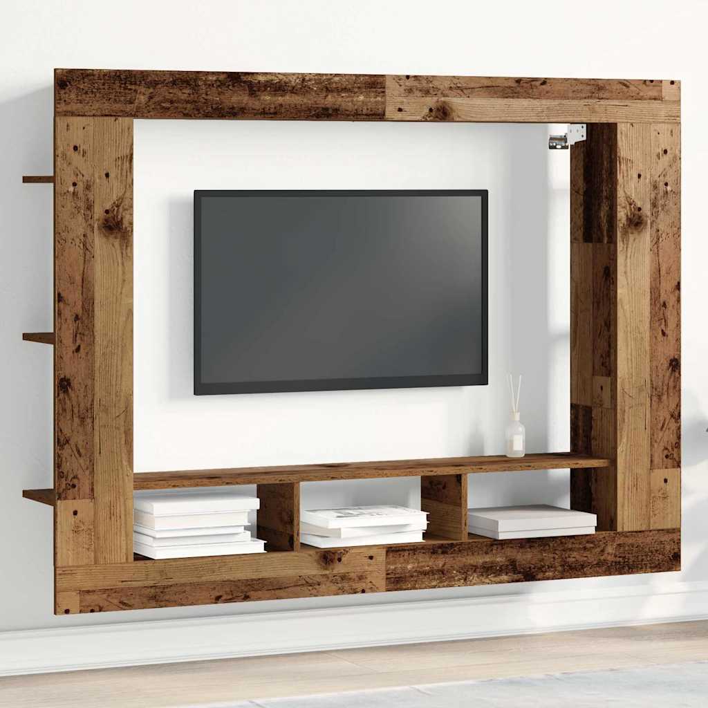 TV-Schränk Wandmontiert Altholz 152 x 22 x 113 cm Holzwerkstoff
