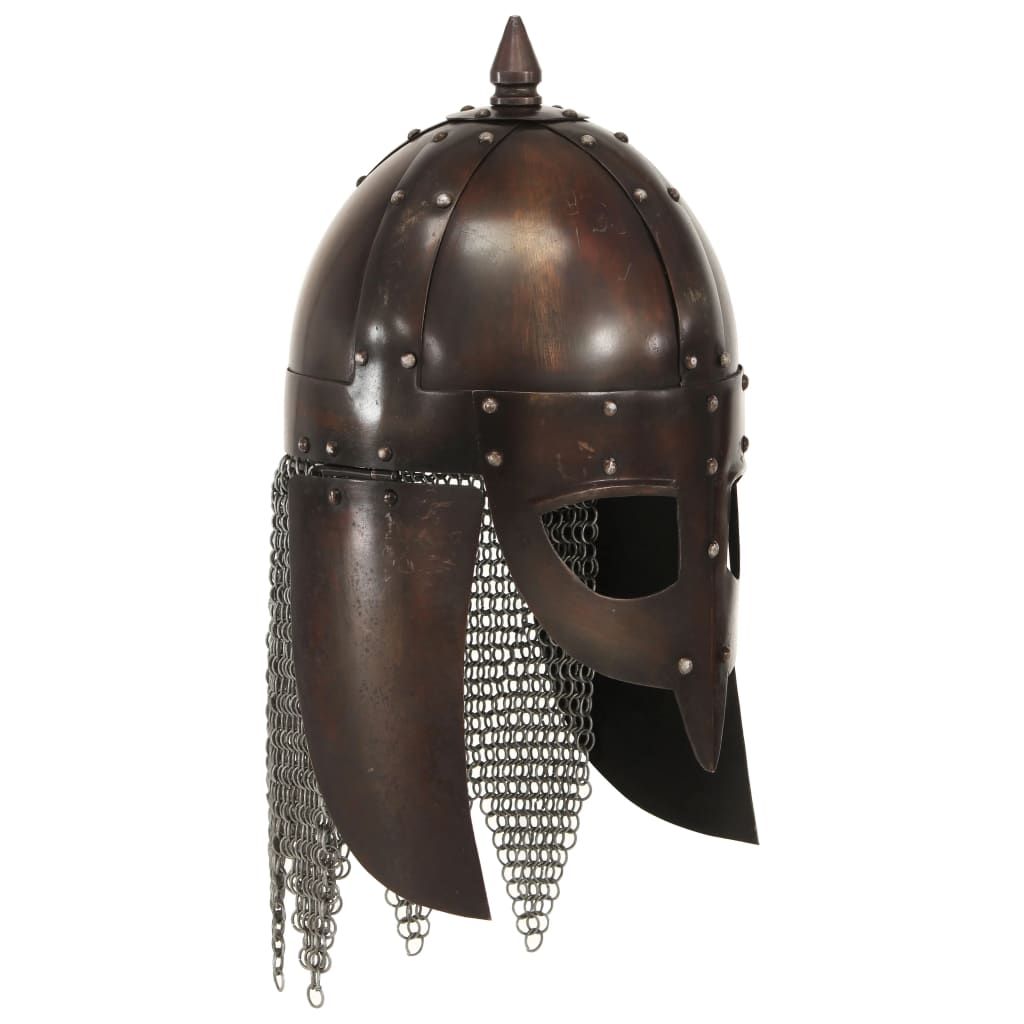 Wikinger-Krieger-Helm Antik Replik für LARP Kupfern Stahl Wikinger-Krieger-Helm Antik Replik für LARP Kupfern Stahl