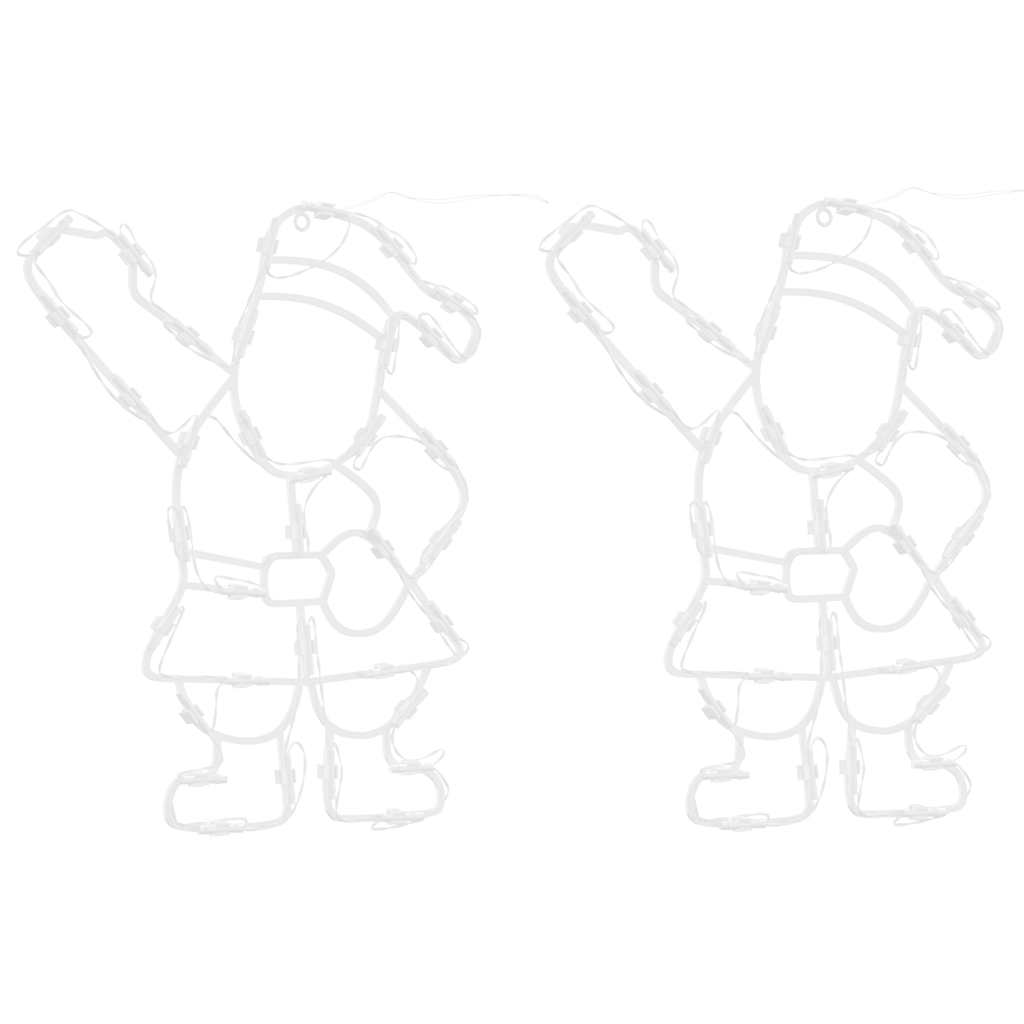Weihnachtsbeleuchtung Weihnachtsmann-Silhouette 2 Stk. 35 LEDs Weihnachtsbeleuchtung Weihnachtsmann-Silhouette 2 Stk. 35 LEDs