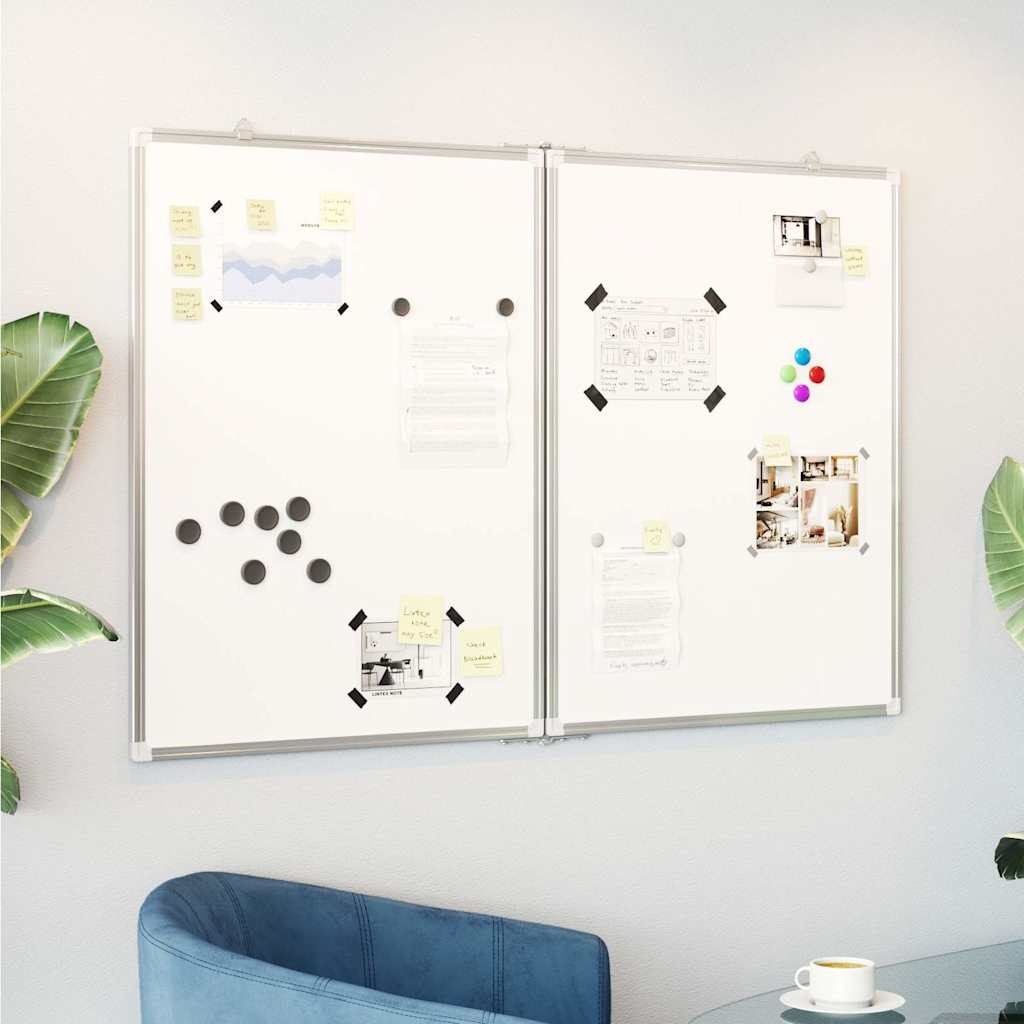 Magnetisches Whiteboard Klappbar 120x100x1,7 cm Aluminium Magnetisches Whiteboard Klappbar 120x100x1,7 cm Aluminium
