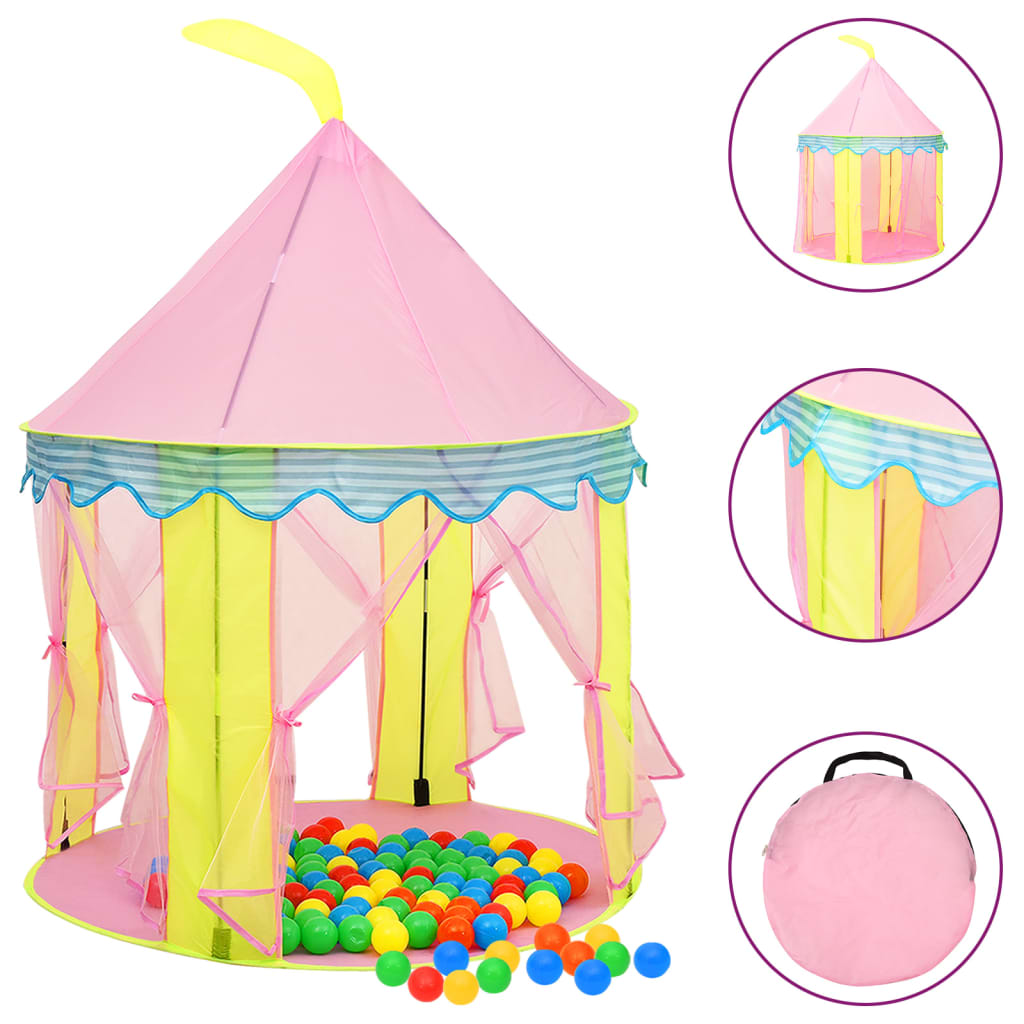 Kinder-Spielzelt mit 250 Bällen Rosa 100x100x127 cm Kinder-Spielzelt mit 250 Bällen Rosa 100x100x127 cm
