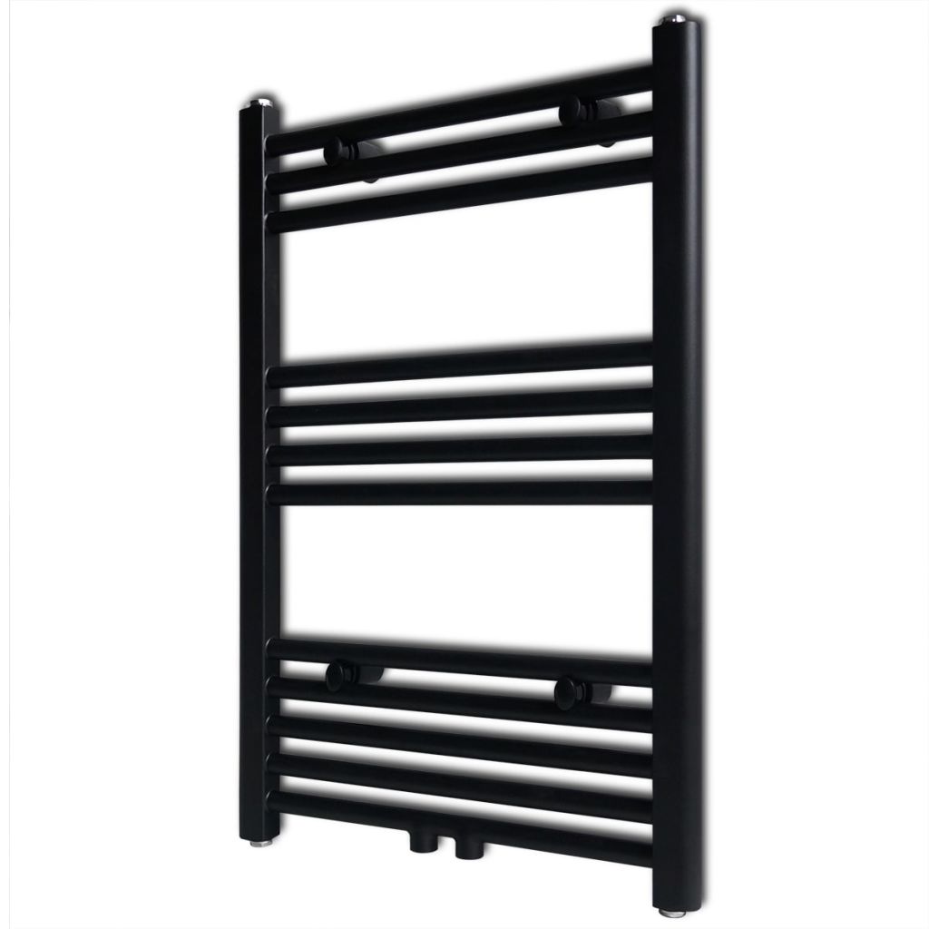 Handtuchheizkörper Warmwasser Gerade Schwarz 500x764 mm Handtuchheizkörper Warmwasser Gerade Schwarz 500x764 mm