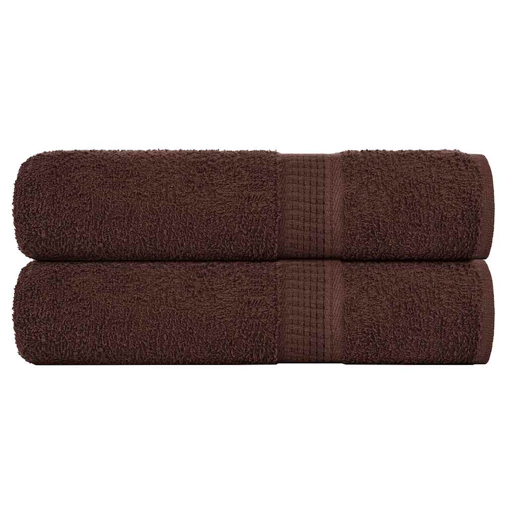 Handtücher 2 Stk. Braun 50x100 cm 360 g/m² 100% Baumwolle Handtücher 2 Stk. Braun 50x100 cm 360 g/m² 100% Baumwolle