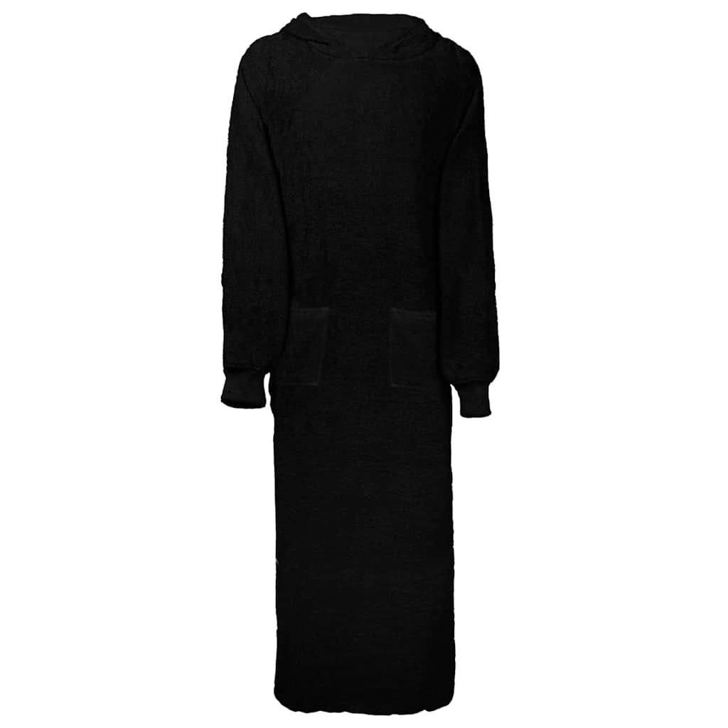 Bademantel KINN Schwarz xxl Baumwolle