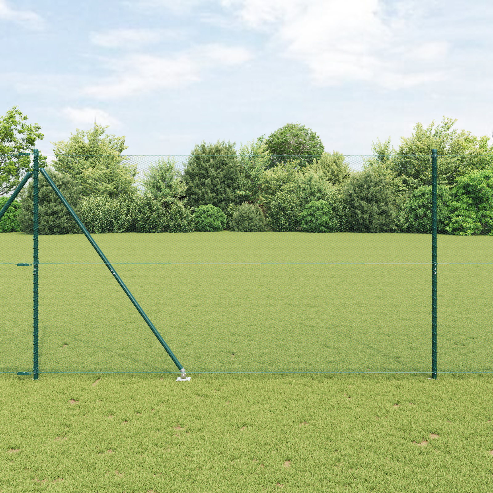 Sechseckzaun Grün 1,6x10 m Stahl
