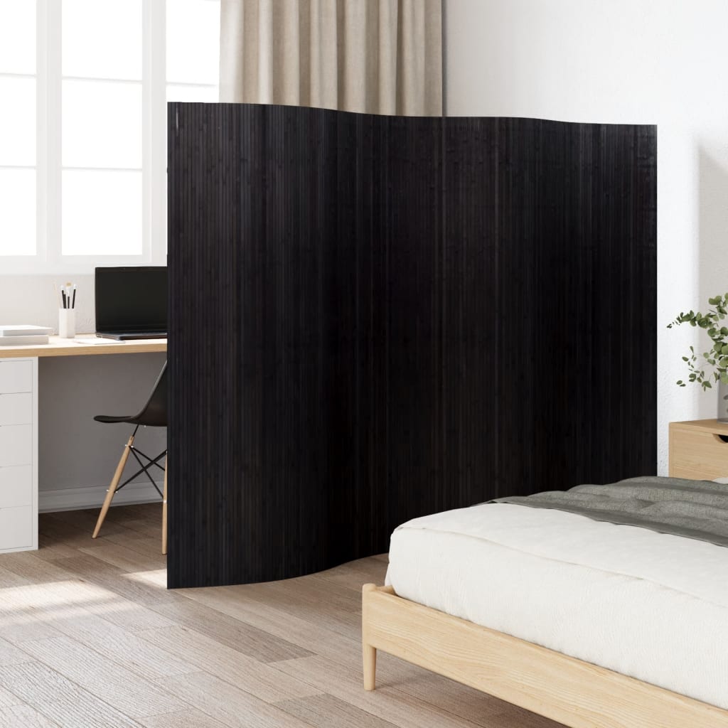 Paravent Schwarz 165x250 cm Bambus Paravent Schwarz 165x250 cm Bambus