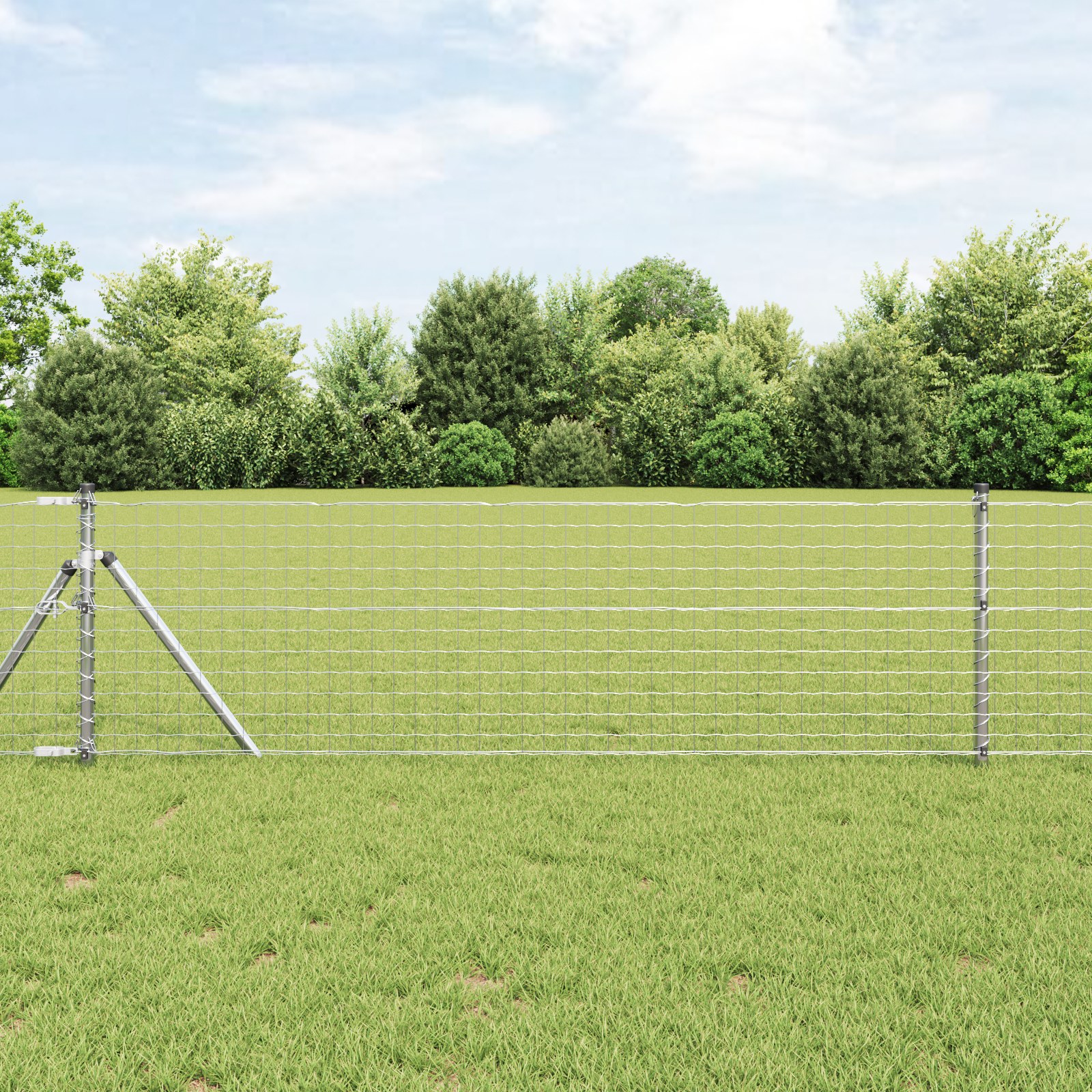 Zaunpfosten 12 pcs Silber 120 cm Galvanisierter Stahl
