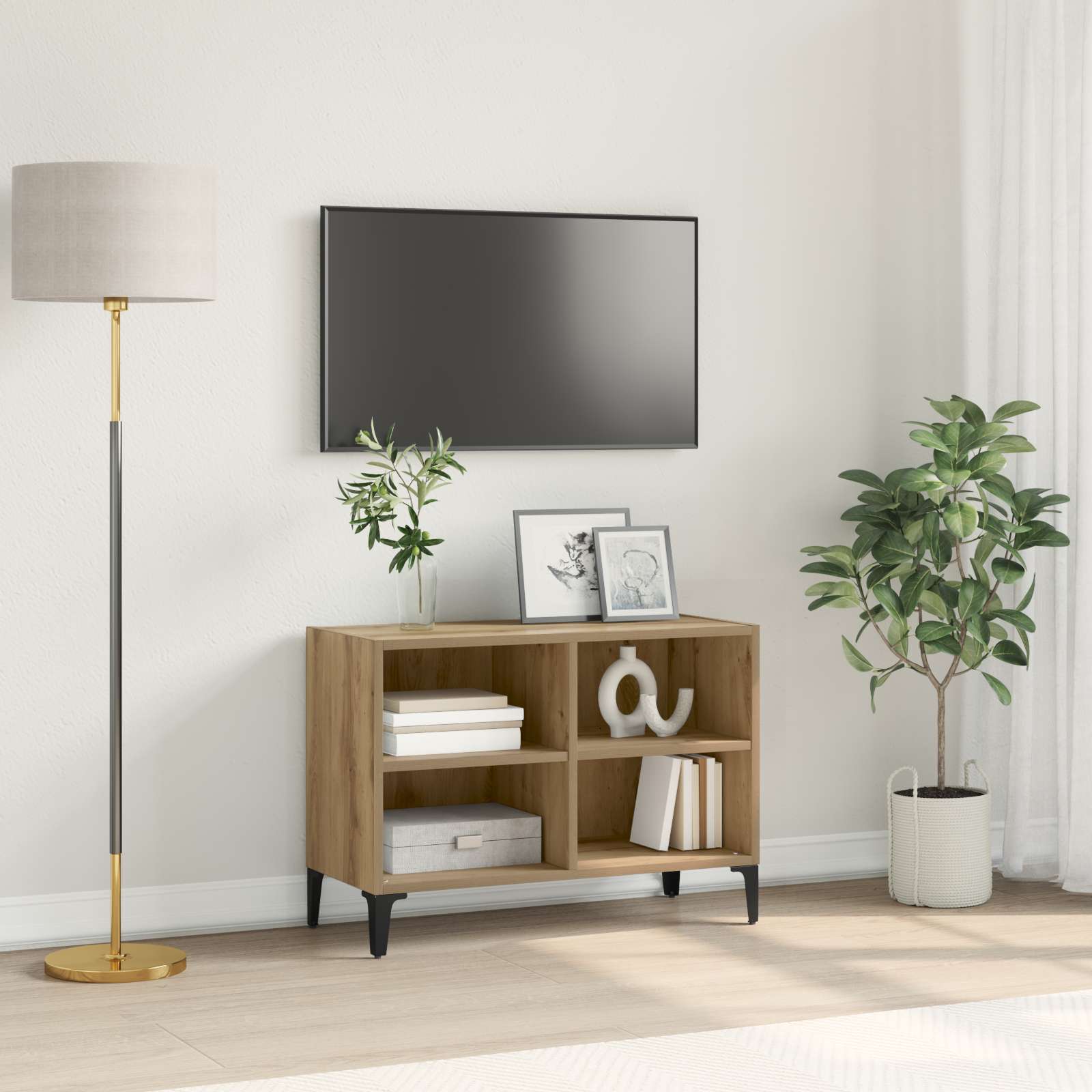 TV Stand Artisan Oak Artisan Oak Holzwerkstoff Mittel TV Stand TV Stand Artisan Oak Artisan Oak Holzwerkstoff Mittel TV Stand