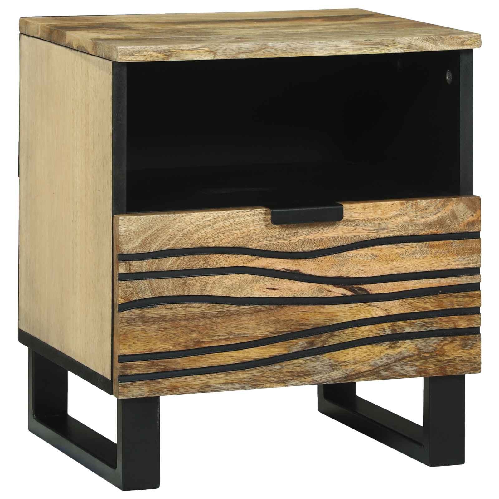 Nachttisch 40x33x46 cm aus massivem Mango-Holz Nachttisch 40x33x46 cm aus massivem Mango-Holz