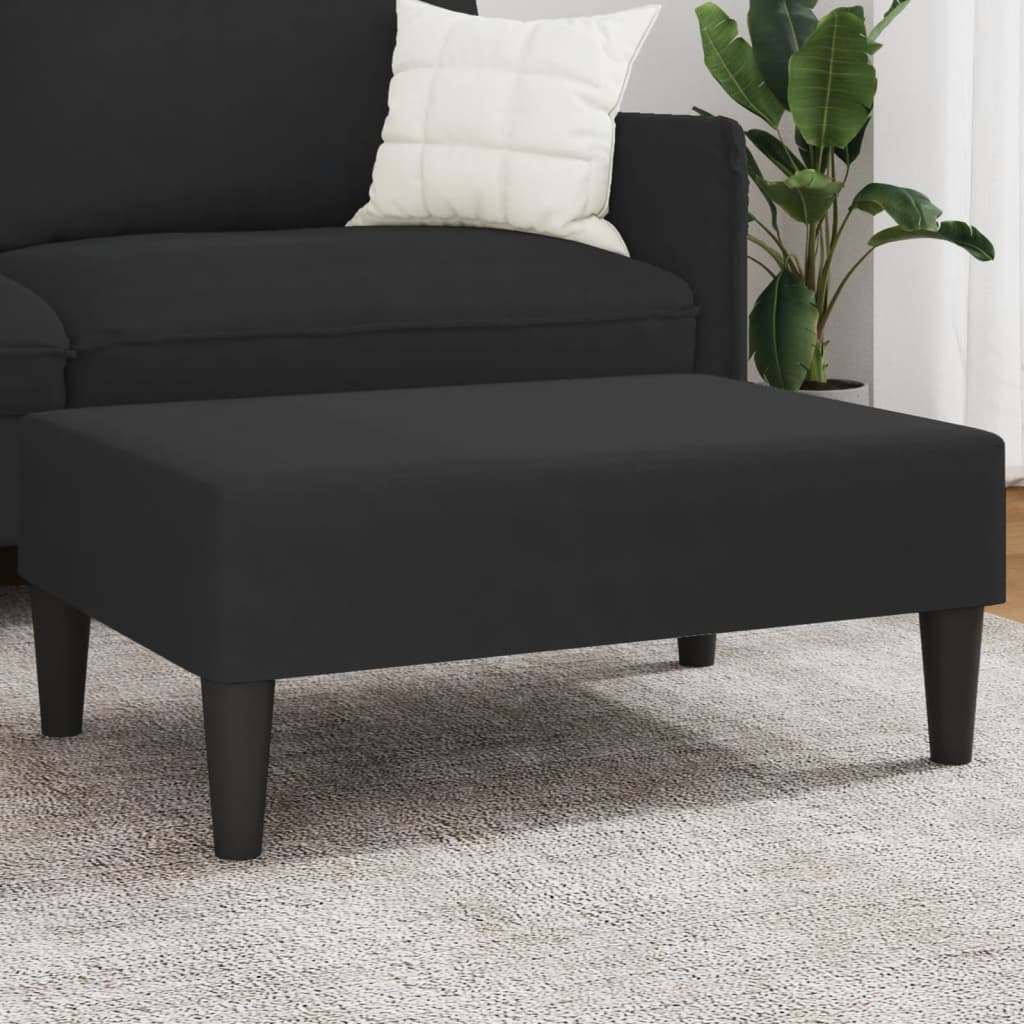 Fußhocker Schwarz 77x55x31 cm Samt Fußhocker Schwarz 77x55x31 cm Samt