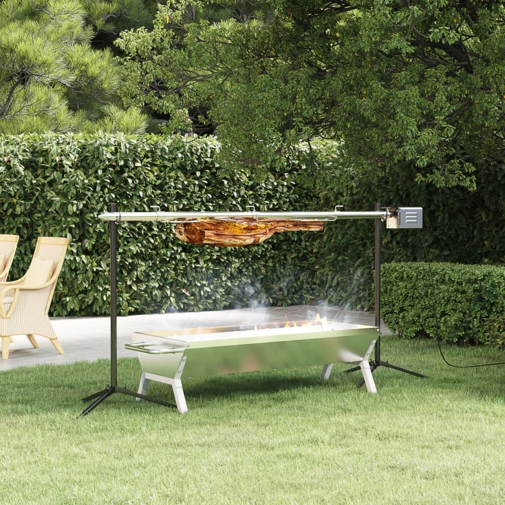 Grill Silbern 118x42x30,5 cm Edelstahl Grill Silbern 118x42x30,5 cm Edelstahl