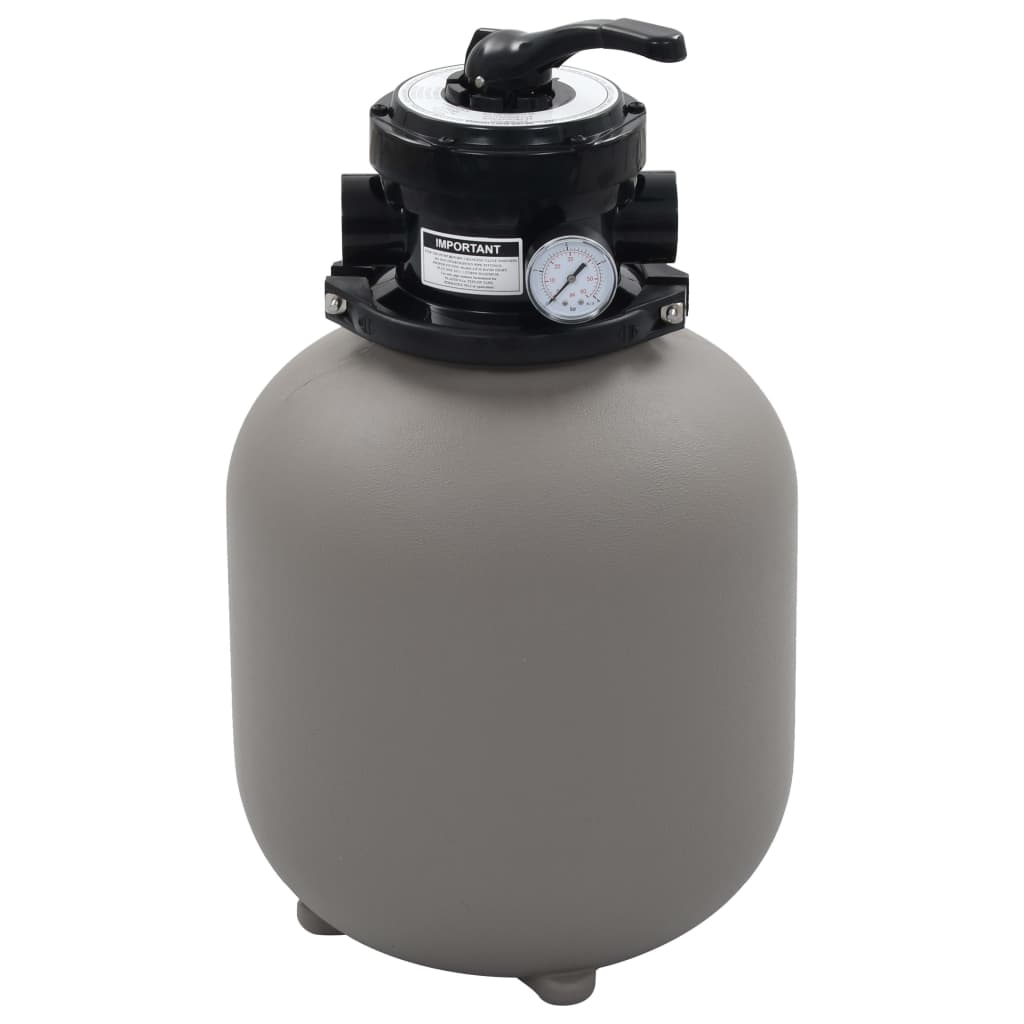 Pool-Sandfilter mit 4-Wege-Ventil Grau 350 mm Pool-Sandfilter mit 4-Wege-Ventil Grau 350 mm