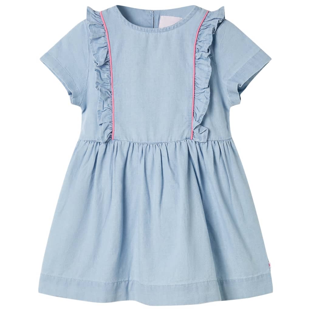 Kinderkleid mit Rüschen Hellblau 116 Kinderkleid mit Rüschen Hellblau 116