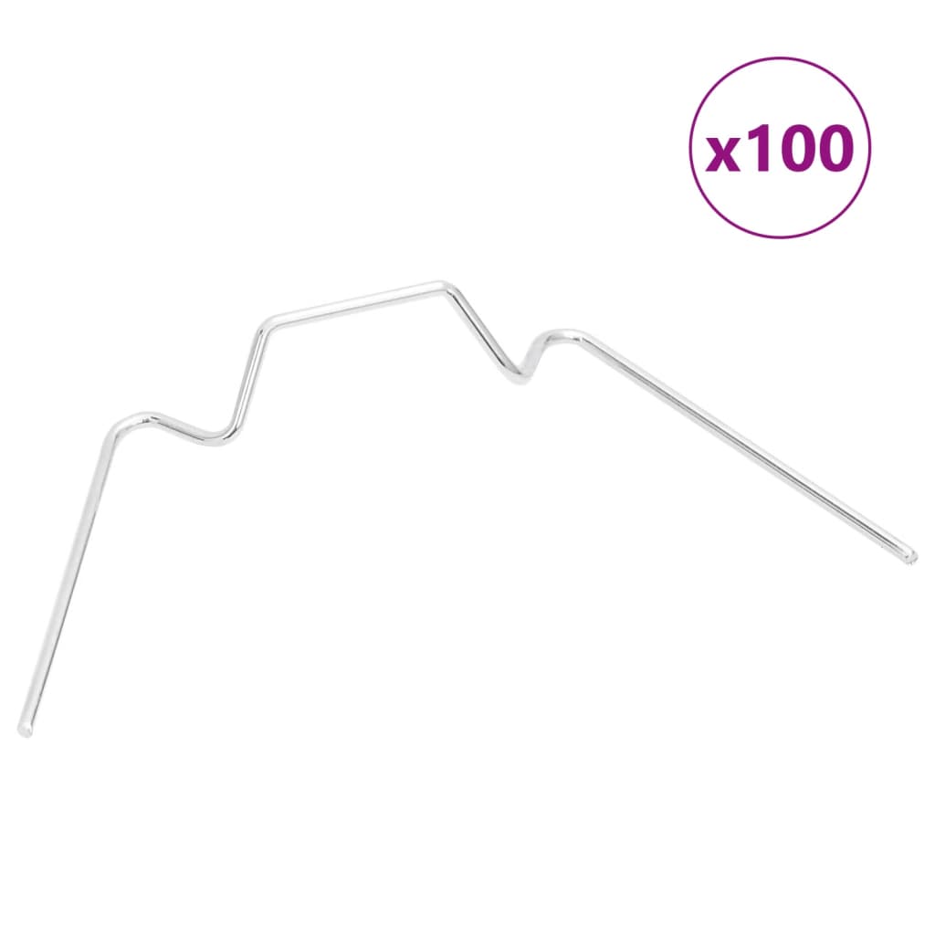Gewächshaus-Clips 100 Stk. W Typ Verzinkter Stahl Gewächshaus-Clips 100 Stk. W Typ Verzinkter Stahl