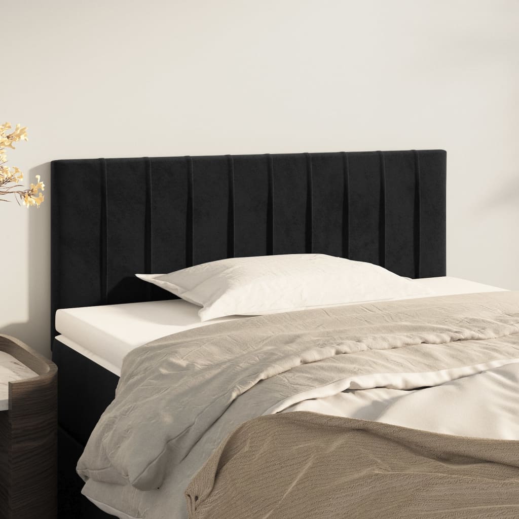 Kopfteil Schwarz 100x5x78/88 cm Samt Kopfteil Schwarz 100x5x78/88 cm Samt