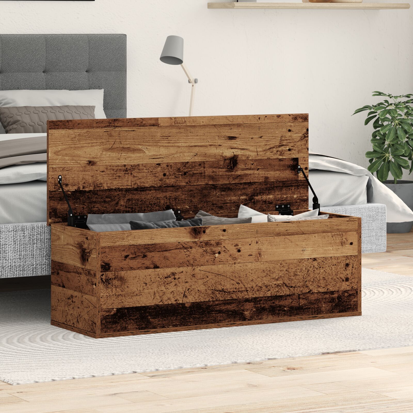 Aufbewahrungsbox aus altem Holz 102x35x35 cm aus Qualitäts-Holz Aufbewahrungsbox aus altem Holz 102x35x35 cm aus Qualitäts-Holz