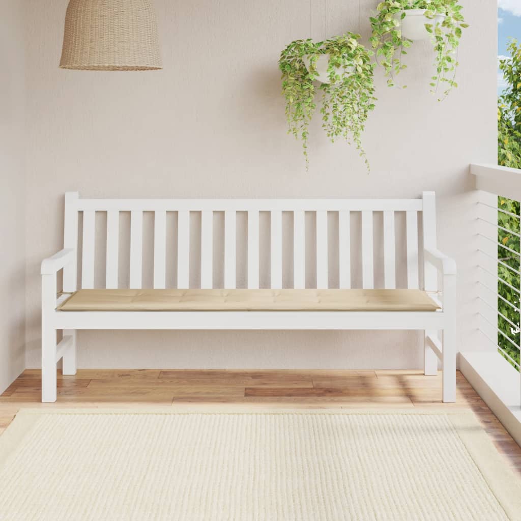 Gartenbank-Auflage Beige 180x50x3 cm Oxford-Gewebe Gartenbank-Auflage Beige 180x50x3 cm Oxford-Gewebe