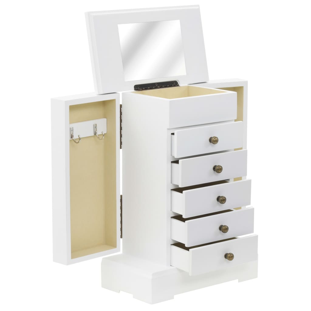 Schmuckkasten mit Spiegel MDF 25 x 13,5 x 34 cm Schmuckkasten mit Spiegel MDF 25 x 13,5 x 34 cm