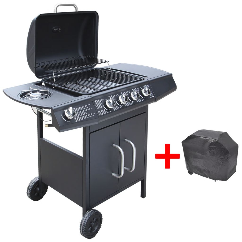 Gasgrill 4+1 Brenner Schwarz Gasgrill 4+1 Brenner Schwarz