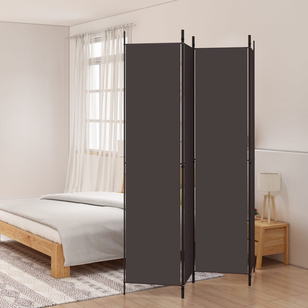 4-tlg. Paravent Braun 200x220 cm Stoff 4-tlg. Paravent Braun 200x220 cm Stoff