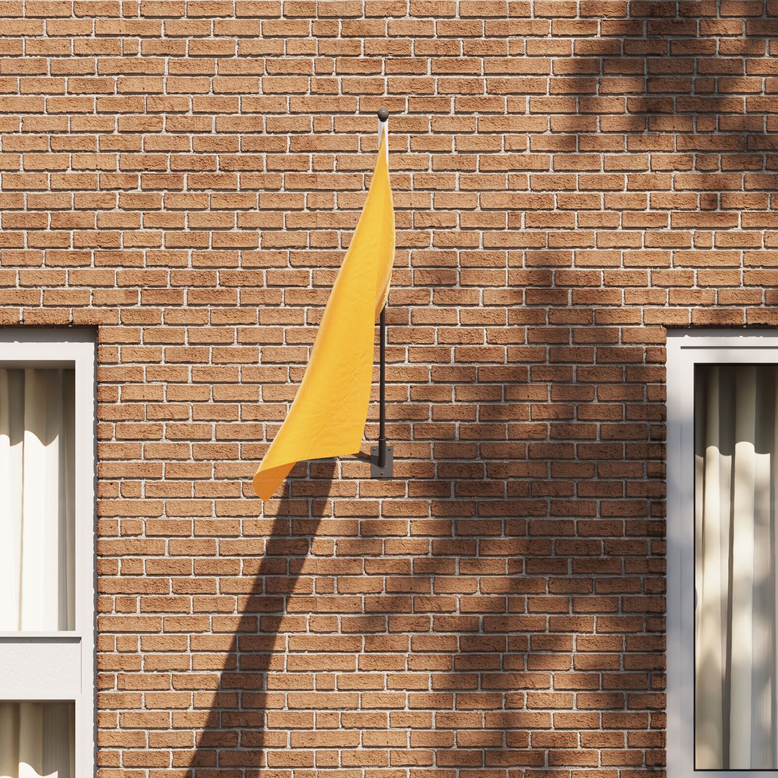 vidaXL Flaggenhalter für 1 Flagge zur Wandmontage, Schwarz, Stahl vidaXL Flaggenhalter für 1 Flagge zur Wandmontage, Schwarz, Stahl