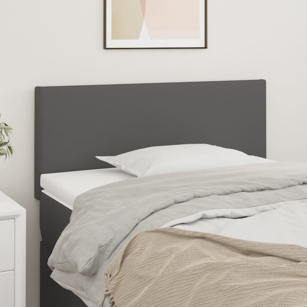 Kopfteil Grau 100x5x78/88 cm Kunstleder Kopfteil Grau 100x5x78/88 cm Kunstleder