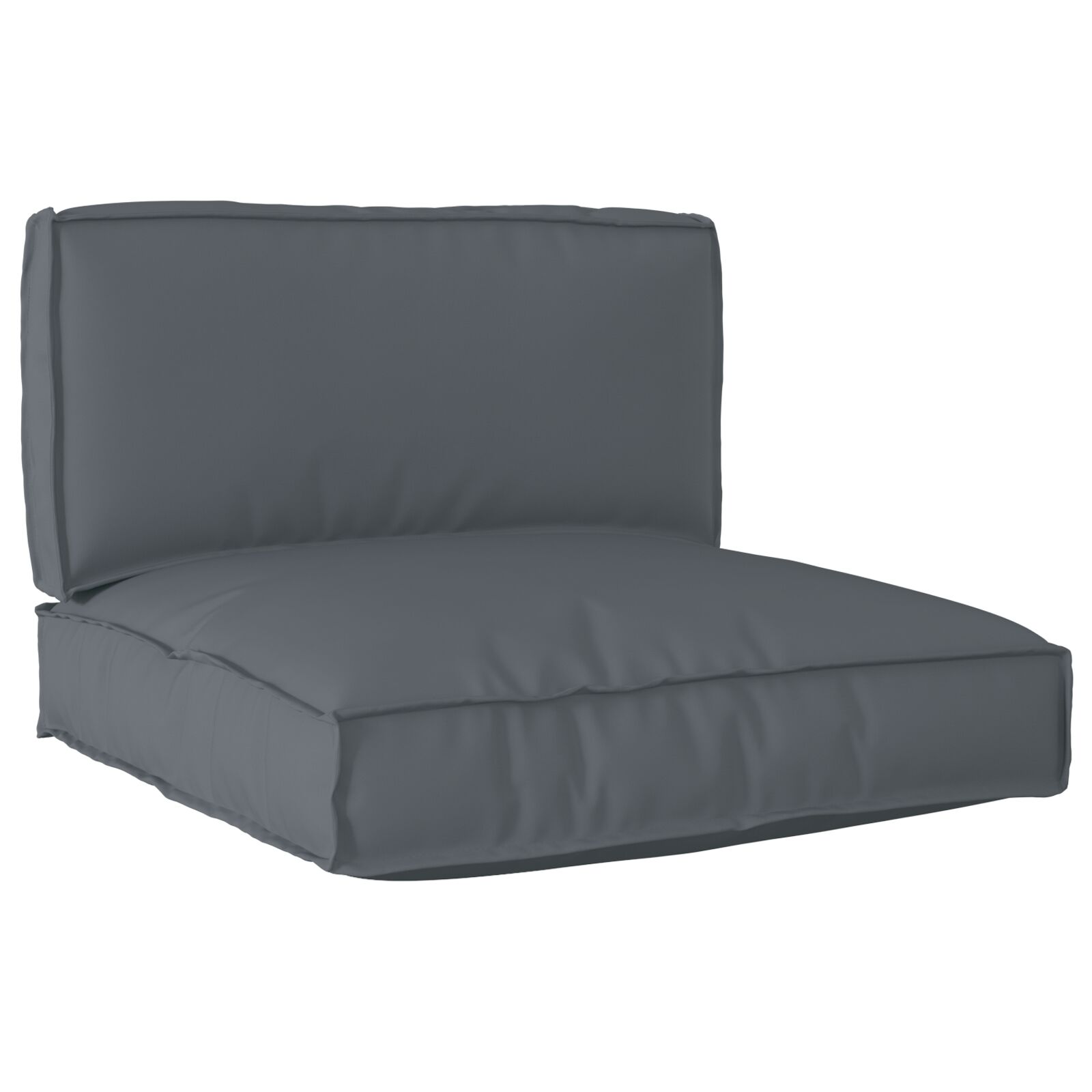 2-teiliges Pallet Cushion Set Anthrazit Oxford Stoff 2-teiliges Pallet Cushion Set Anthrazit Oxford Stoff