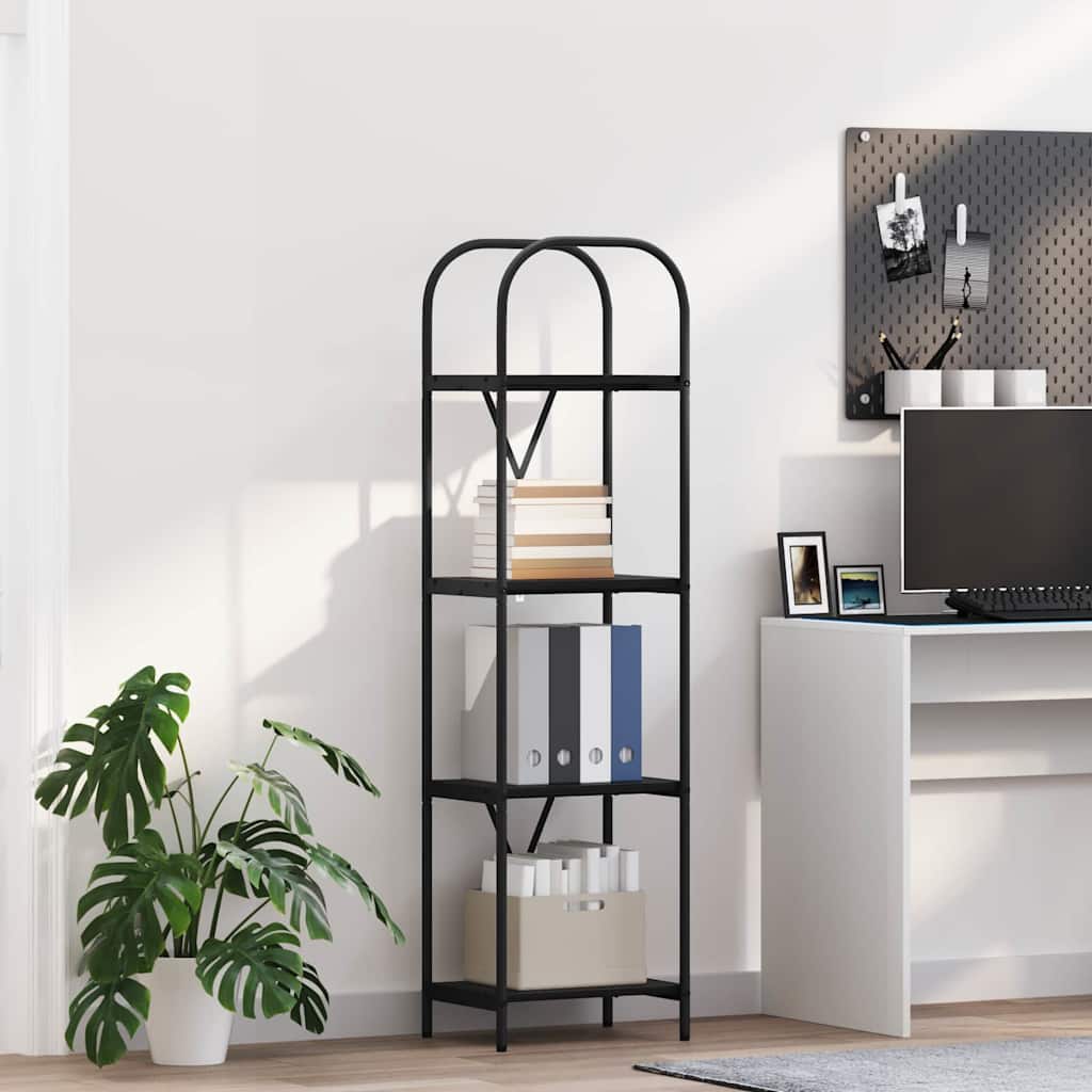 Regal Schwarze Eiche 40 x 30 x 146 cm Holzwerkstoff