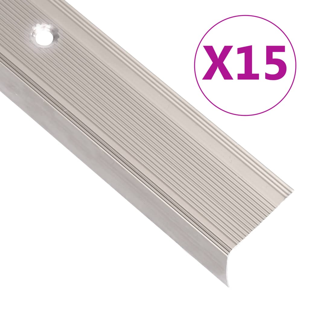 Treppenkantenprofile L-Form 15 Stk. Aluminium 100cm Champagner Treppenkantenprofile L-Form 15 Stk. Aluminium 100cm Champagner