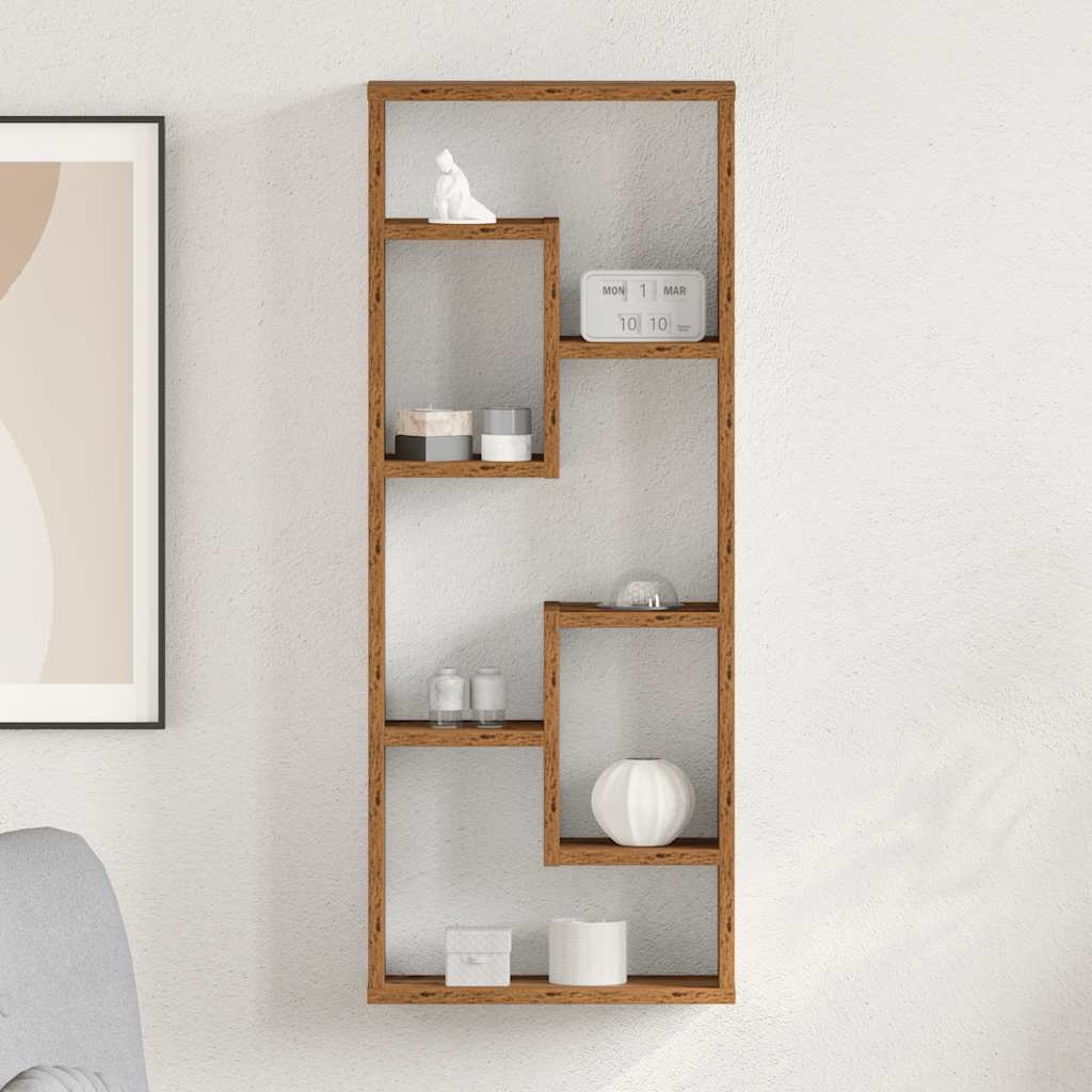 Wandregal Altholz-Optik 36x16x90 cm Holzwerkstoff Wandregal Altholz-Optik 36x16x90 cm Holzwerkstoff