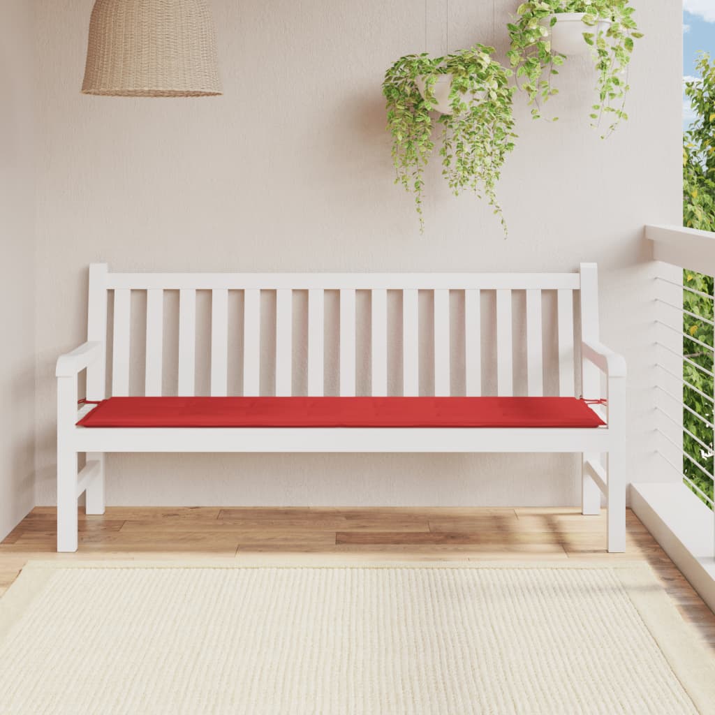 Gartenbank-Auflage Rot 180x50x3 cm Oxford-Gewebe Gartenbank-Auflage Rot 180x50x3 cm Oxford-Gewebe
