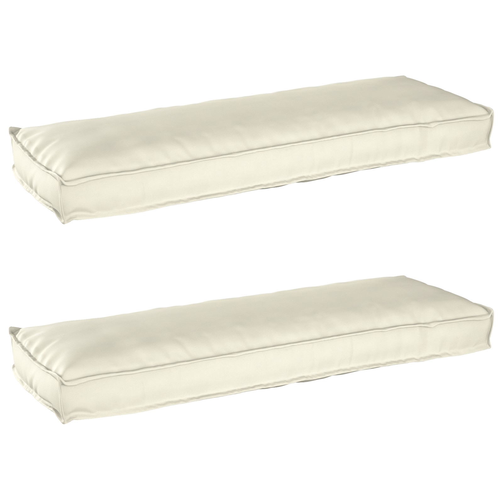 Palettenkissen für Bank 2 Stück Creme 120x40x8 cm Oxford-Stoff Palettenkissen für Bank 2 Stück Creme 120x40x8 cm Oxford-Stoff