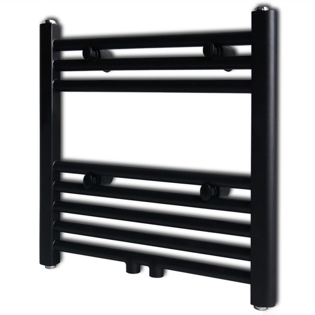 Handtuchheizkörper Warmwasser Gerade Schwarz 480x480 mm Handtuchheizkörper Warmwasser Gerade Schwarz 480x480 mm