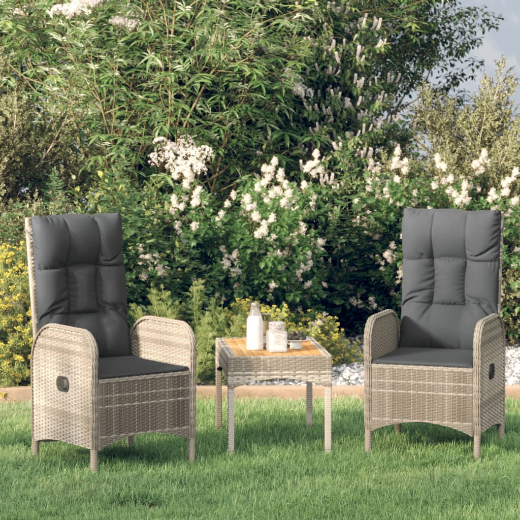 Gartenstühle 2 Stk. Poly Rattan Grau Gartenstühle 2 Stk. Poly Rattan Grau
