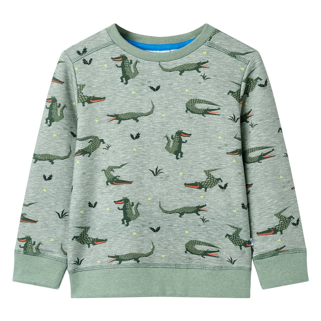 Kinder-Sweatshirt Hellkhaki Melange 116 Kinder-Sweatshirt Hellkhaki Melange 116