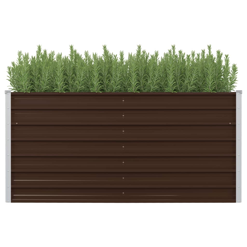 Hochbeet Braun 160 x 80 x 77 cm Verzinkter Stahl Hochbeet Braun 160 x 80 x 77 cm Verzinkter Stahl