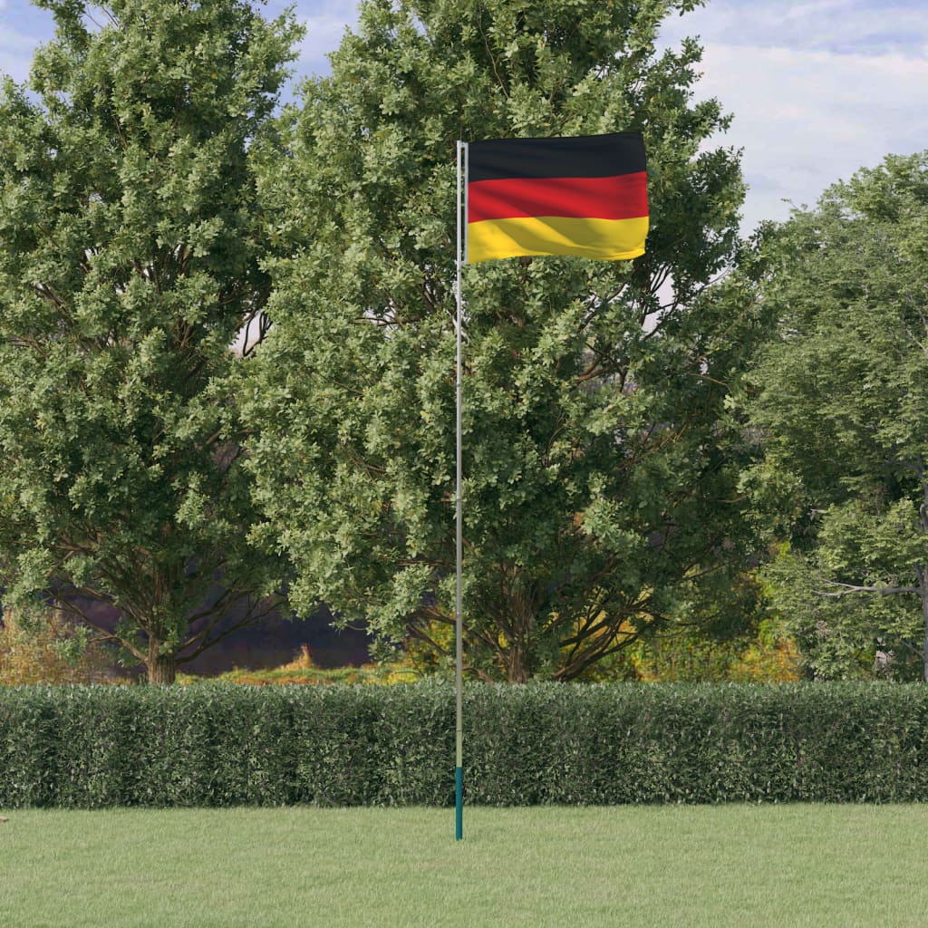 Flagge Deutschlands mit Mast 5,55 m Aluminium Flagge Deutschlands mit Mast 5,55 m Aluminium