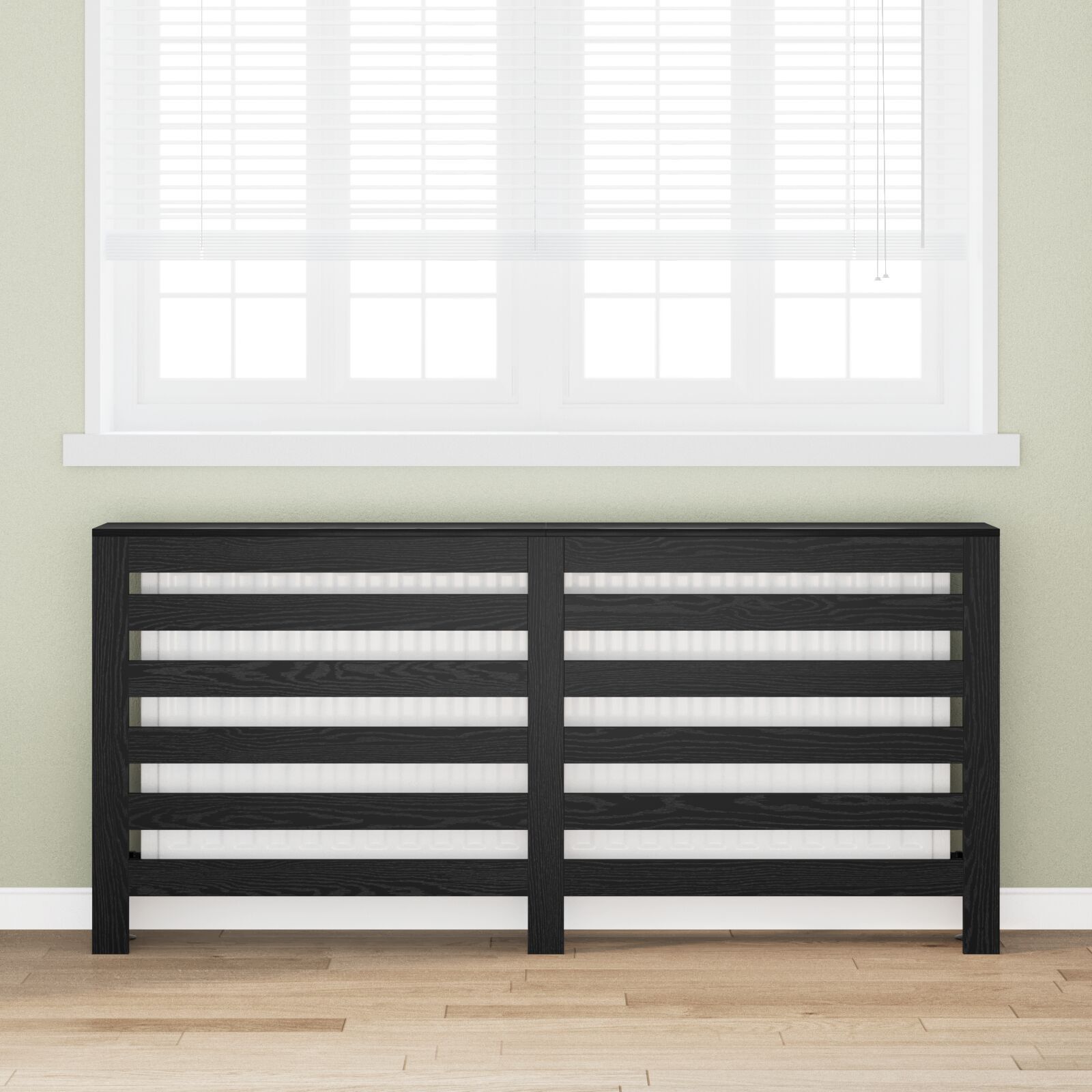 Heizkörperabdeckung Schwarze Eiche 175x20x82 cm Technisch bearbeitetes Holz Heizkörperabdeckung Schwarze Eiche 175x20x82 cm Technisch bearbeitetes Holz